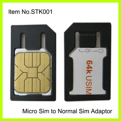 Custom Plastic Black Micro To Normal SIM Adapter For IPhone 4
