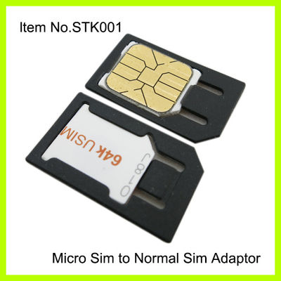 Custom Plastic Black Micro To Normal SIM Adapter For IPhone 4