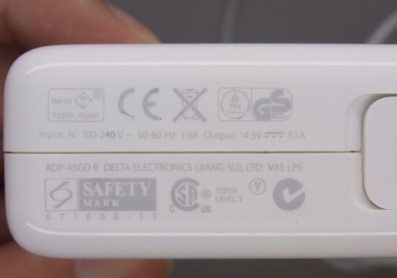 Carregador original do adaptador da alimentação CA 45W para os portáteis MB283LL/A-00 de Apple 14.5v