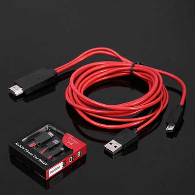 6.5 πόδια MHL 11 μικροϋπολογιστής USB καρφιτσών στο καλώδιο 1080P HDTV προσαρμοστών HDMI για τη Samsung