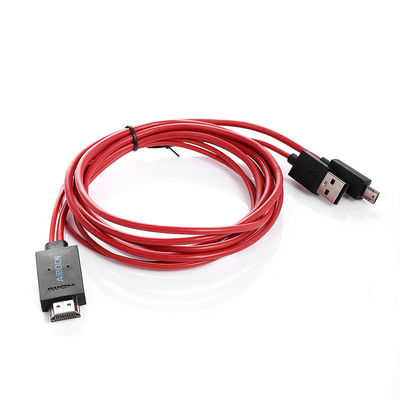 6.5 πόδια MHL 11 μικροϋπολογιστής USB καρφιτσών στο καλώδιο 1080P HDTV προσαρμοστών HDMI για τη Samsung