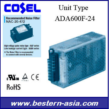 Alimentation d'énergie de commutation d'ADA600F-24 (Cosel) 600W 24V AC-DC