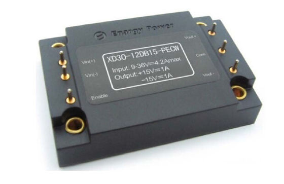 信頼性の軍事力の供給 dc dc のコンバーター 30W は 15 ボルト XD30-12DB15-PECW を出力しました