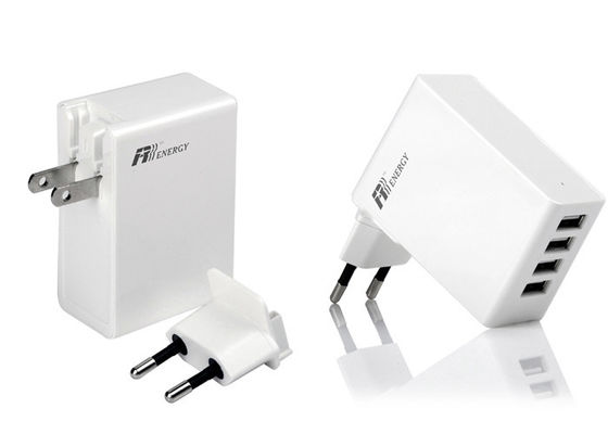 34W 4-Port Micro USB Travel Charger Travel Power Adapter  6.8A