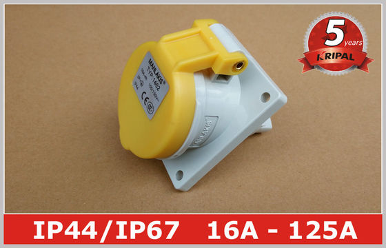 O painel angular montou o Pin industrial do interruptor 110V 16A IP44 3 do soquete de poder para o fuzileiro naval