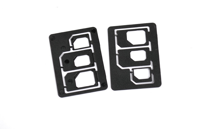 พลาสติก ABS 3 ใน 1 ไมโครซิม Adaptor สำหรับโทรศัพท์มือถือปกติ