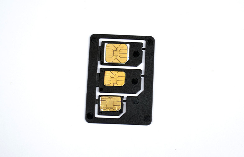 พลาสติก ABS 3FF ซิมอะแดปเตอร์ริปเปิล 3 ใน 1 250pcs นาโนเพื่อไมโครซิม