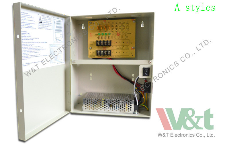 8 चैनल 24V 3.5A 12V डीसी बिजली की आपूर्ति सीसीटीवी कैमरे के लिए, सीई / एफसीसी अनुमोदन