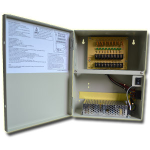 Rack Mount 4 Channel CCTV Power Supply 5A for Outdoor Surveillance Camera