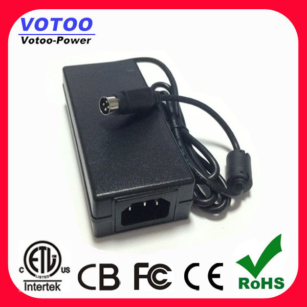 4 adaptador do poder do interruptor da tomada 12v 4a da C.C. do pino com anel para o portátil