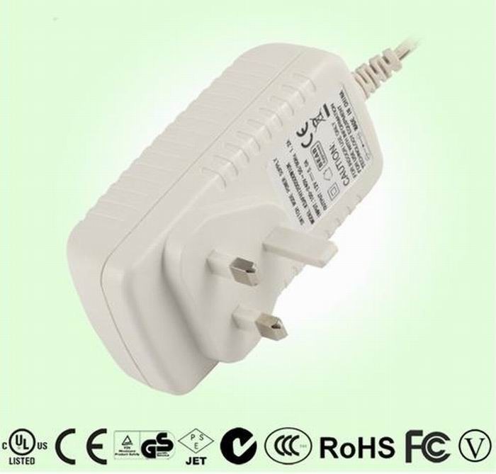 3V - 24VDC Output Wall Mount Power Adapter , 25W Series EU , UK , US , AU Plug