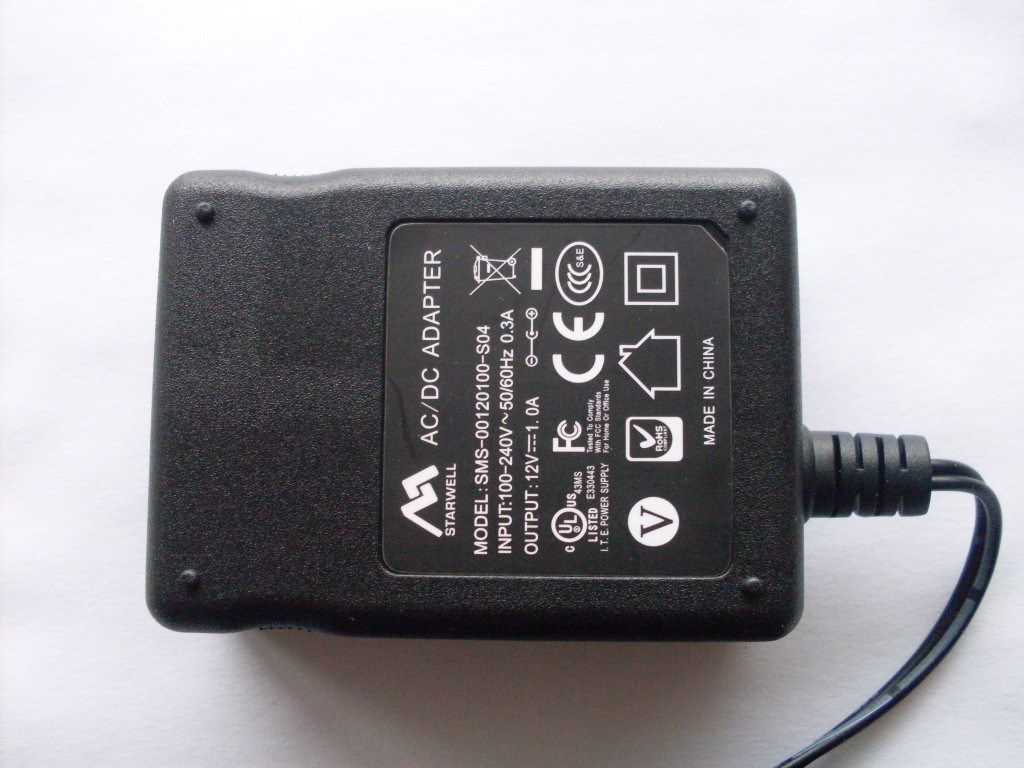 DC 12 Volt 1A 12W AC Power Adapter EN60950-1 UL FCC GS CE SAA C-TICK