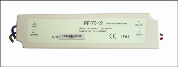 Mini 75W 60Hz Constant Voltage LED Driver 240V AC , 300VAC High Voltage LED Driver