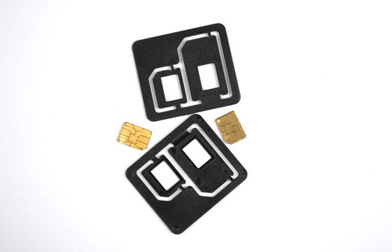 Schwarzer Plastikhandy-SIM-Karten-Adapter, Universaldoppelsim-karten-Adapter